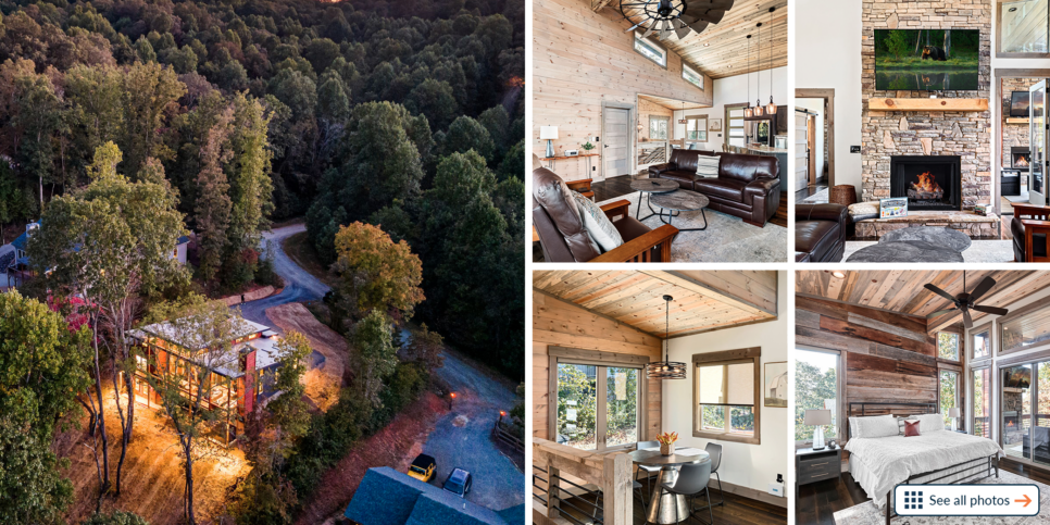 Blue Ridge Cabin - Modern River Retreat - Collage