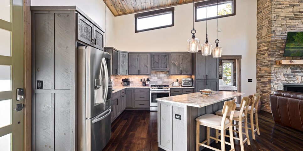 Blue Ridge Cabin - Modern River Retreat - Kitchen