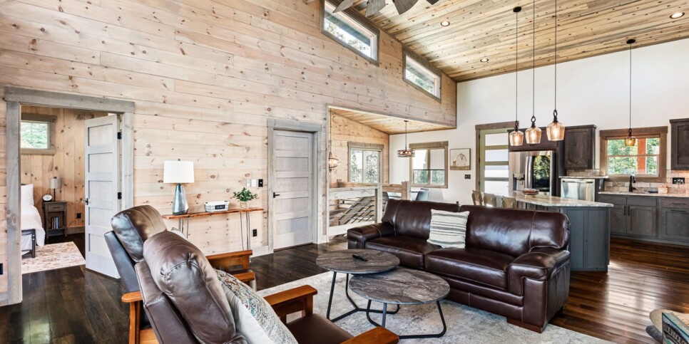 Blue Ridge Cabin - Modern River Retreat - Living