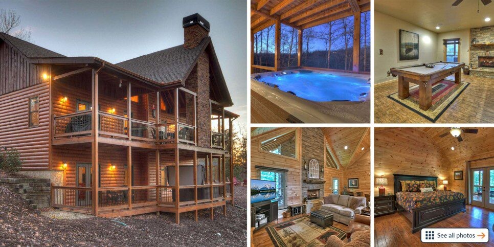 Mineral Bluff Cabin - 5 O'clock somewhere - Collage