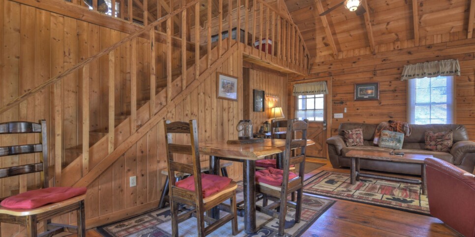 Ellijay - Cabin Rental - Harleys River Retreat - Living Room