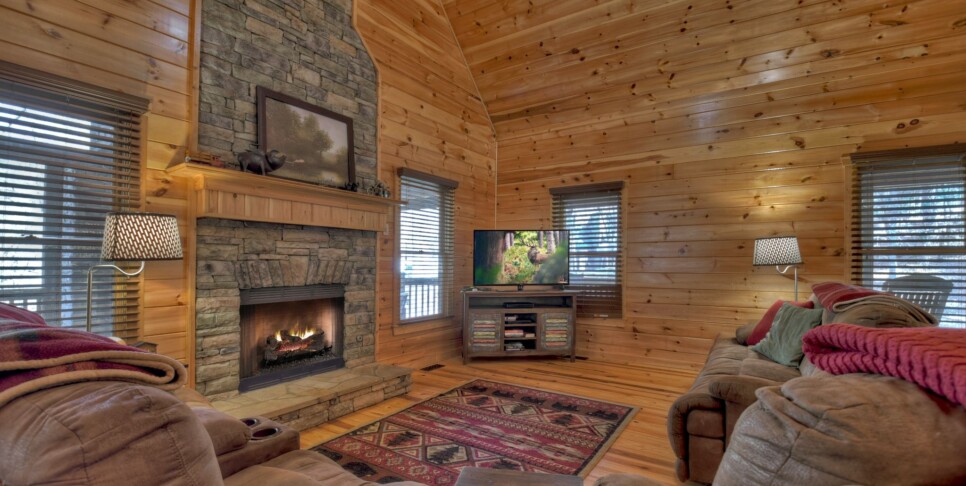 Ellijay - Cabin Rental - Harleys River Retreat - Living Room