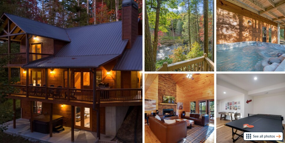Ellijay Ga Cabin - Peaceful River Hideaway - Collage