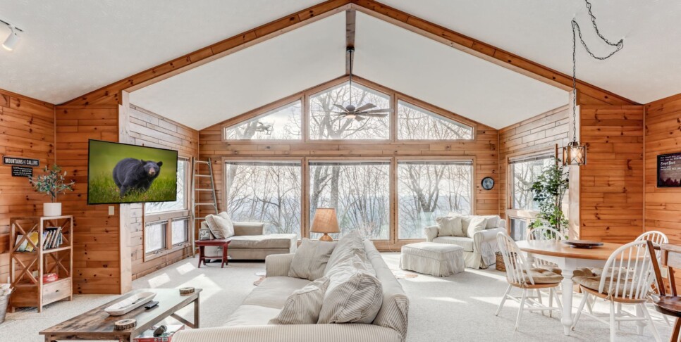 Jasper Cabin Rental - Starcross Summit- Living Room