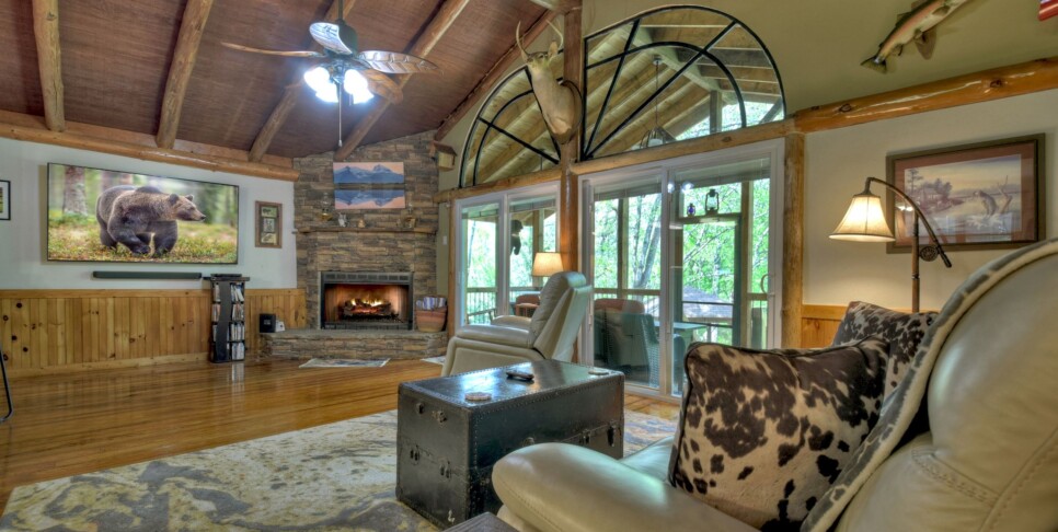 Blue Ridge Cabin - Bear Naked Hideaway - Living Room