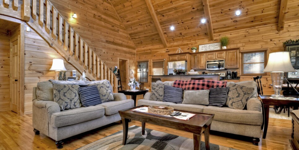 Cherry Log Cabin - Moonlight Mountain Cabin - Living Room