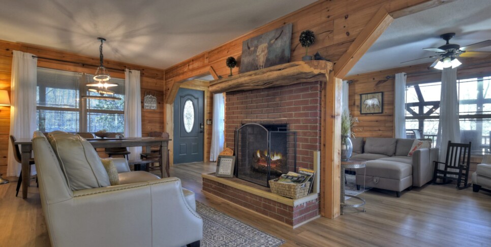 Blairsville Cabin - Moon Tower Cabin - Living Room