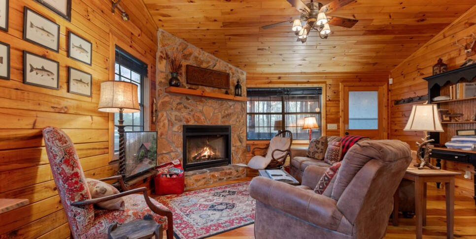 Ellijay Cabin - Deer Crossing - Living Room