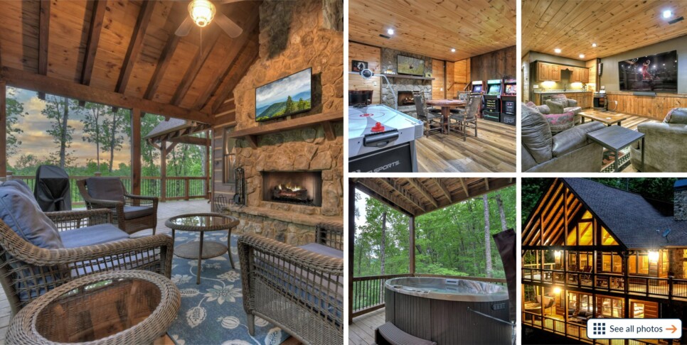 Cherry Log Cabin - The Lost Shepherd - Collage