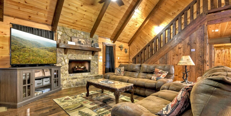Cherry Log Cabin - The Lost Shepherd - Living Room