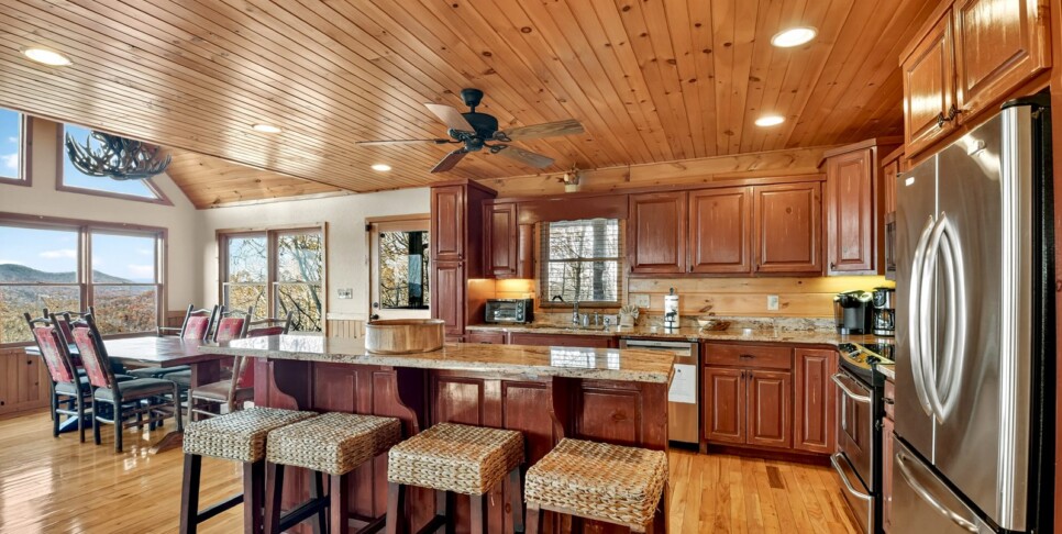 blue ridge amazing mountain view kitchen