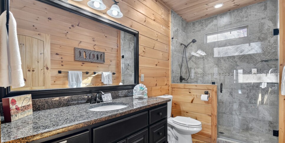 blue ridge awe inspiring mountain view bathroom