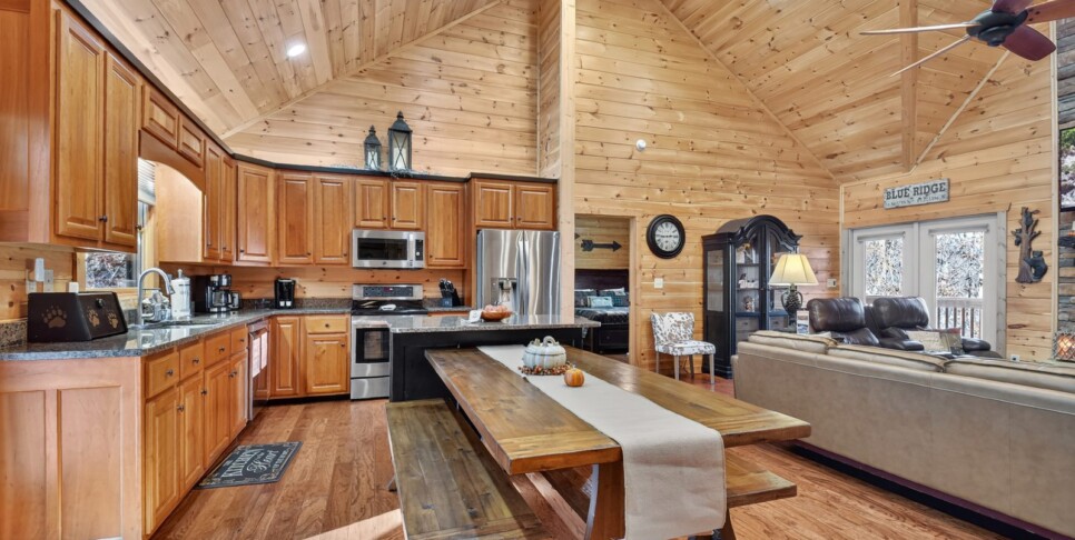 blue ridge awe inspiring mountain view kitchen