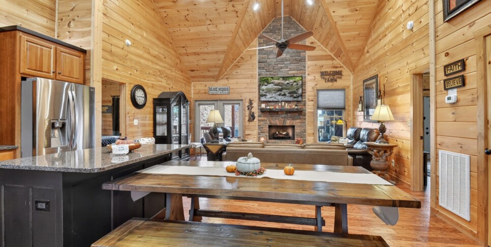 blue ridge awe inspiring mountain view kitchen