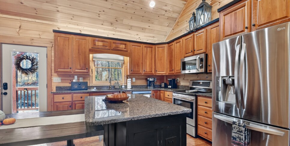 blue ridge awe inspiring mountain view kitchen