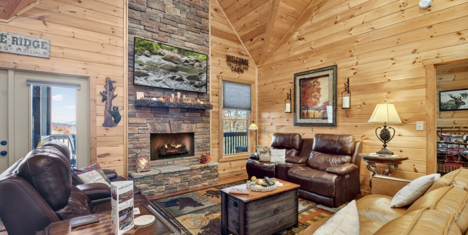 blue ridge awe inspiring mountain view living room