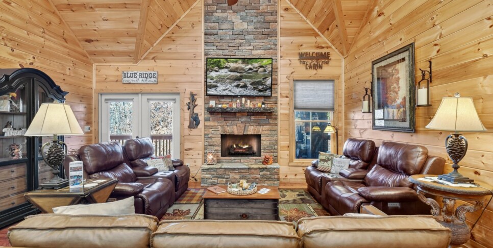 blue ridge awe inspiring mountain view living room
